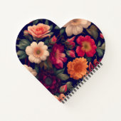 Carnet Papier peint à motifs floraux (Dos)