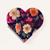 Carnet Papier peint à motifs floraux (Devant)