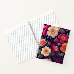 Carnet Papier peint à motifs floraux