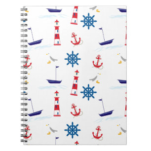 Carnet Papier peint à thème marin motif sans couture