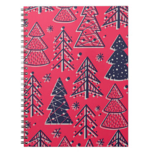 Carnet Papier peint couleur motif transparent avec noël