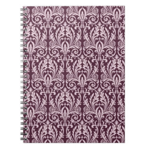 Carnet Papier peint damassé classique et transparent.