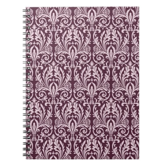 Carnet Papier peint damassé classique et transparent. (Devant)