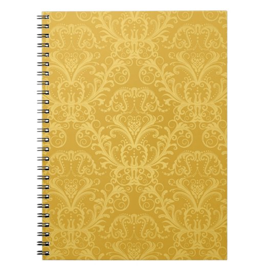 Carnet Papier peint floral d'or de luxe (Devant)