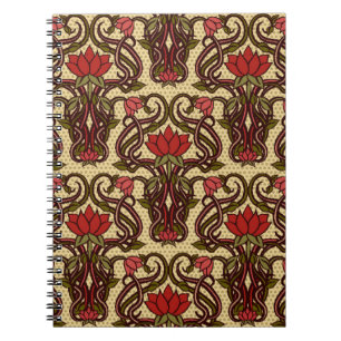 Carnet Papier peint floral sans charme dans un style Art