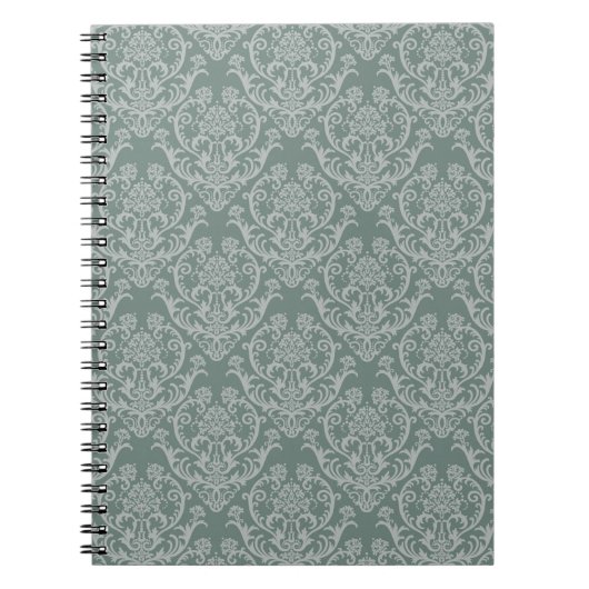 Carnet Papier peint floral vert (Devant)