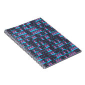 Carnet Papier peint fractal Techno (Côté Droit)