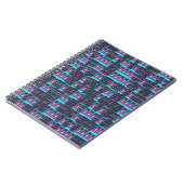 Carnet Papier peint fractal Techno (Côté gauche)