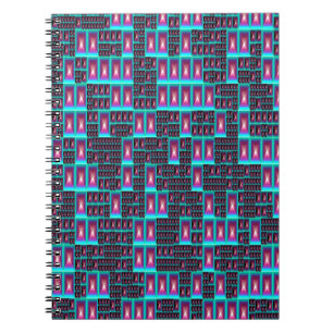 Carnet Papier peint fractal Techno