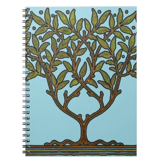 Carnet Papier peint frise d'arbre de William Morris (Devant)