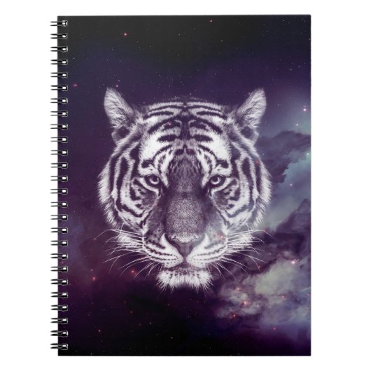 Carnet Papier peint Galaxy Tiger Face (Devant)