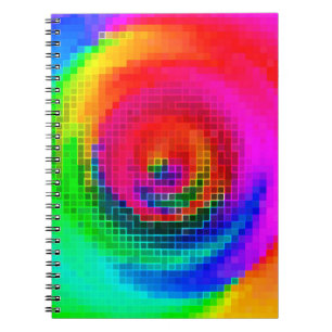 Carnet Papier peint géométrique multicolore motif abstrai