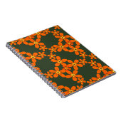 Carnet papier peint rétro orange 1970 (Côté Droit)