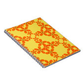 Carnet papier peint rétro orange 1970 (Côté Droit)