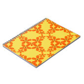 Carnet papier peint rétro orange 1970 (Côté gauche)