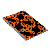 Carnet papier peint rétro orange 1970 (Côté Droit)