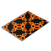 Carnet papier peint rétro orange 1970 (Côté gauche)
