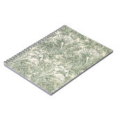 Carnet Papier peint tulipe classique vert de William Morr (Côté gauche)