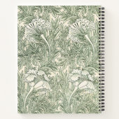 Carnet Papier peint tulipe classique vert de William Morr (Dos)
