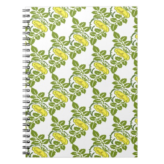 Carnet Papier peint vintage Floral Buttercup damassé (Devant)