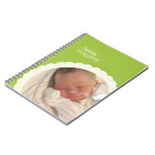 Carnet Papier photo personnalisé Cercle de pétoncle vert (Côté gauche)