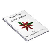 Carnet Papier Quitté Poinsettia Planificateur de vacances (Côté Droit)