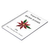 Carnet Papier Quitté Poinsettia Planificateur de vacances (Côté gauche)