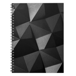 Carnet Papier texturé plié noir origami brillant abstrait