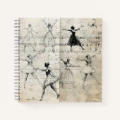 Carnet Papier Vintage Modes de danse (Devant)