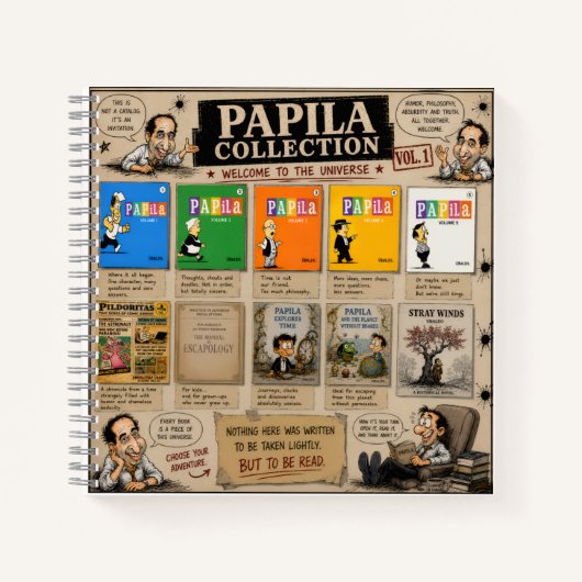 Carnet Papila Collection Spiral Notebook – 8.5" × 8.5" (Devant)