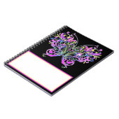 Carnet papillon à dentelle pourpre (Côté gauche)