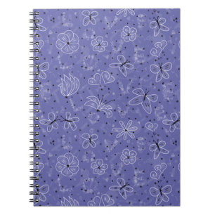 Carnet Papillon AMOUR - motif sans couture.