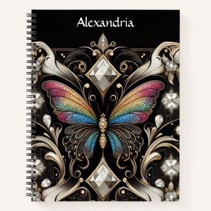 Carnet Papillon Arc-en-ciel Art Déco