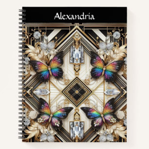 Carnet Papillon Arc-en-ciel Art Déco