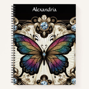 Carnet Papillon Arc-en-ciel Art Déco