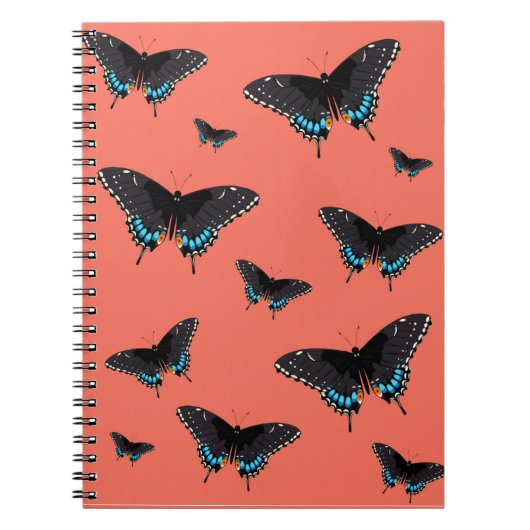 Carnet Papillon Art Monarque Imprime Pink Butterfly Trans (Devant)