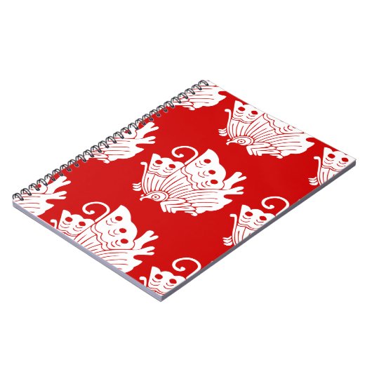 Carnet Papillon asiatique Japonais Conception Kamon (Côté gauche)