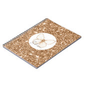 Carnet Papillon blanc pailleté de faux or (Côté gauche)