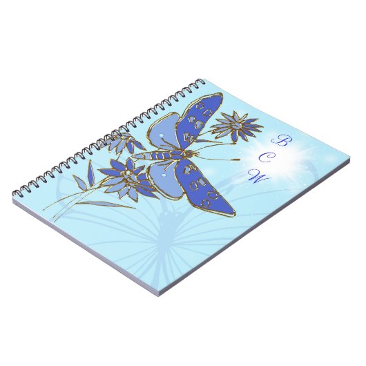 Carnet papillon bleu (Côté gauche)