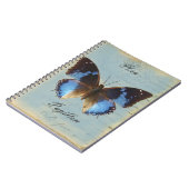 Carnet Papillon bleu (Côté gauche)