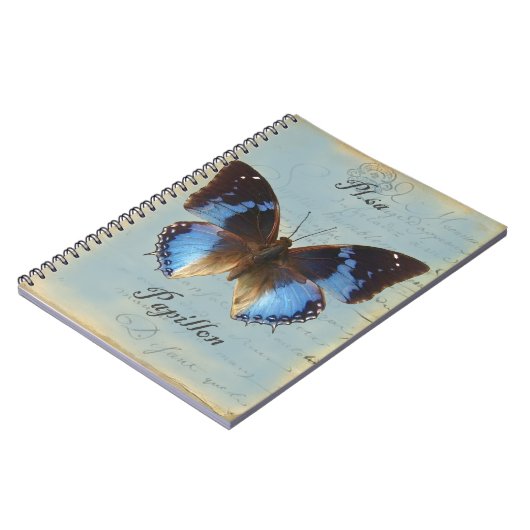 Carnet Papillon bleu (Côté gauche)