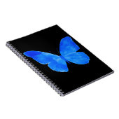 Carnet Papillon bleu (BLK BKGRD) (Côté Droit)