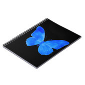 Carnet Papillon bleu (BLK BKGRD) (Côté gauche)