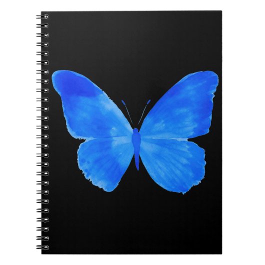 Carnet Papillon bleu (BLK BKGRD) (Devant)