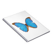 Carnet Papillon bleu de Morpho (Menelaus Morpho bleu, (Côté Droit)