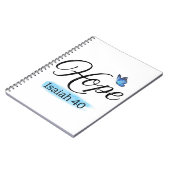 Carnet Papillon bleu Hope (Côté gauche)