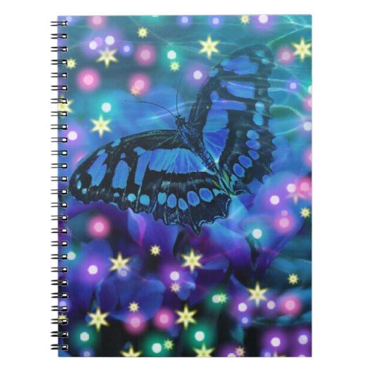 Carnet Papillon bleu magique (Devant)