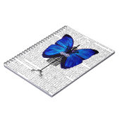 Carnet Papillon bleu mannequin (Côté gauche)