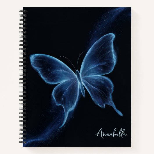Carnet Papillon bleu monogramme (Devant)