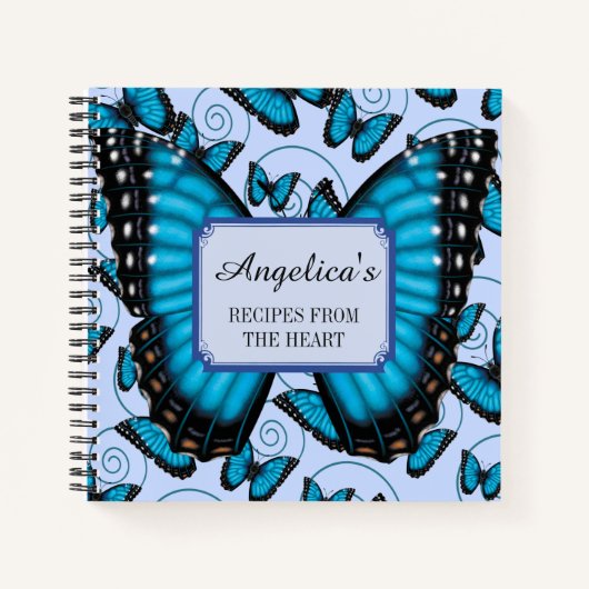 Carnet Papillon bleu Morpho 2 Recette (Devant)